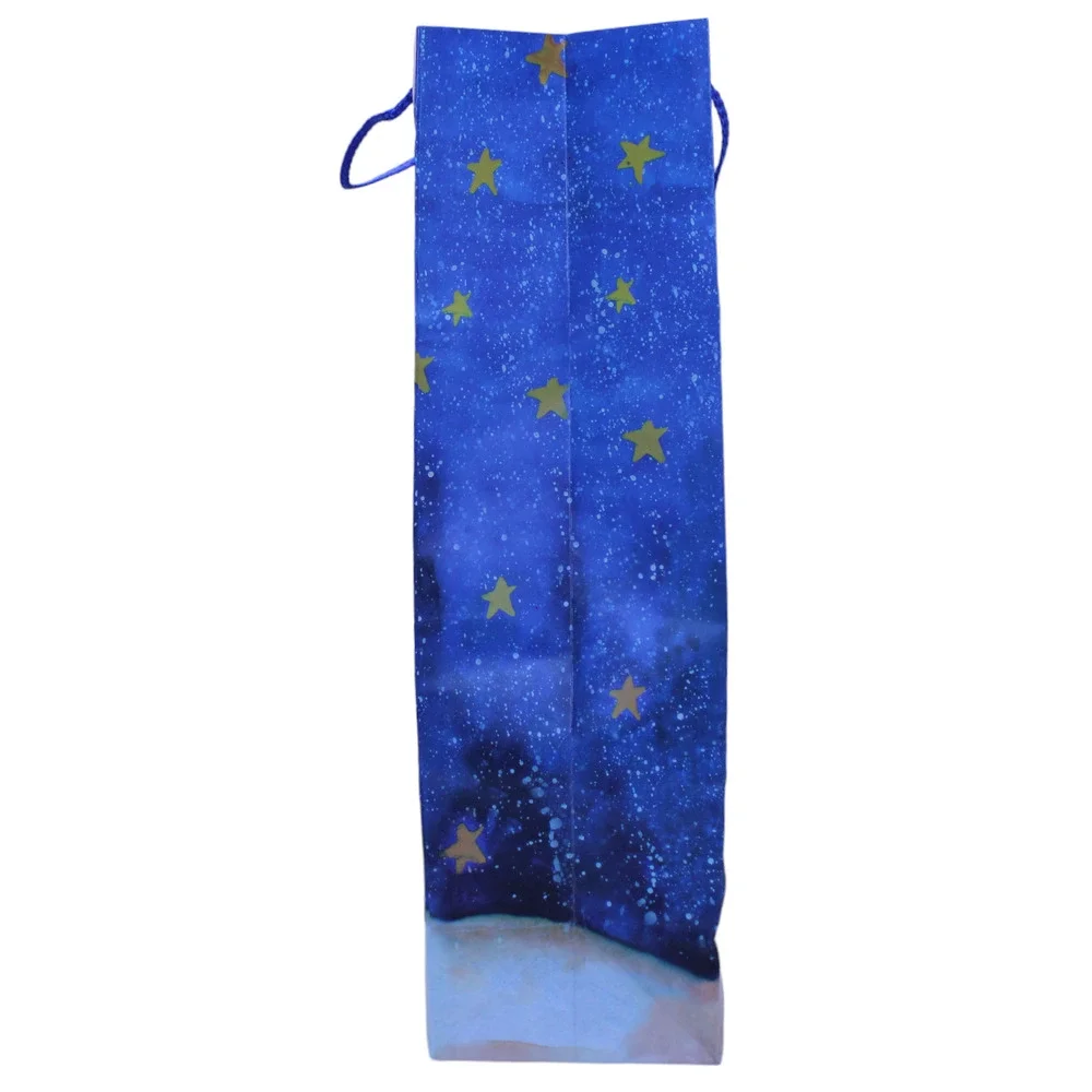 Voila Greenbrier International Large Snowman Christmas Stars Gift Bag 16x21x6